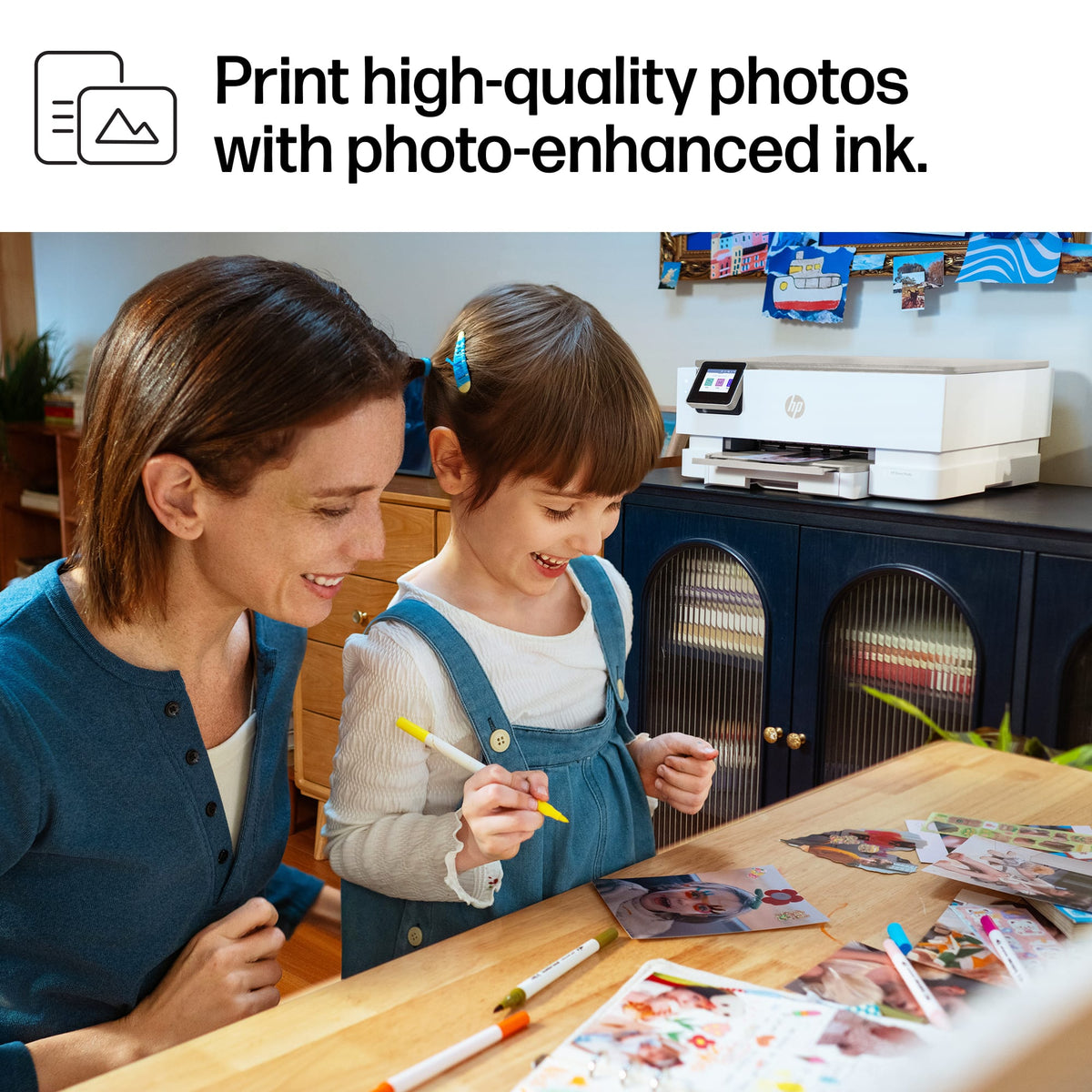 HP - Envy Photo 7275 Wireless AI-Enabled All-in-One Inkjet Printer w/ 3 Months Instant Ink - White