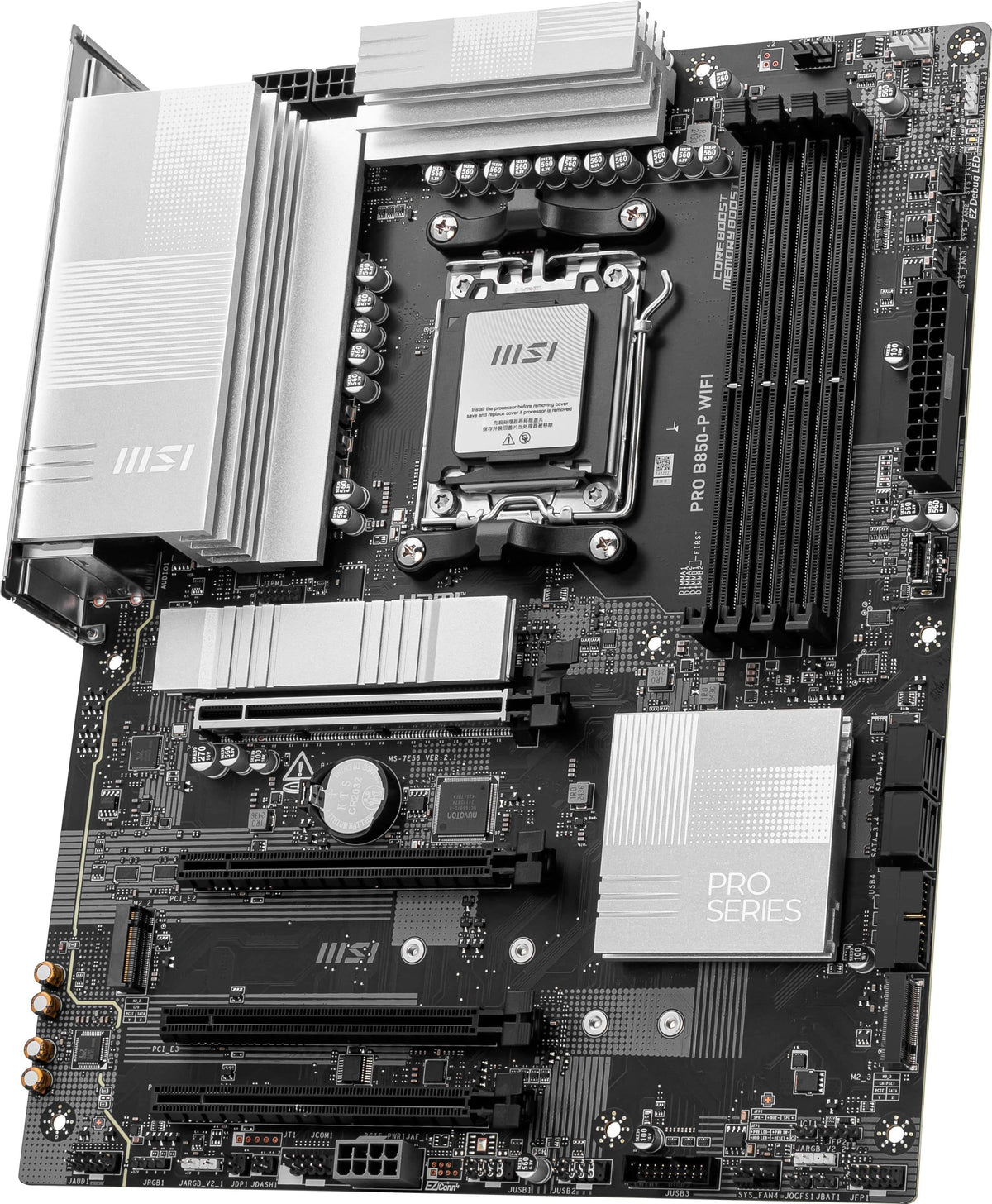 MSI - PRO B850-P WIFI (Socket AM5) AMD B850 ATX DDR5 Wi-Fi 7 Motherboard - Black