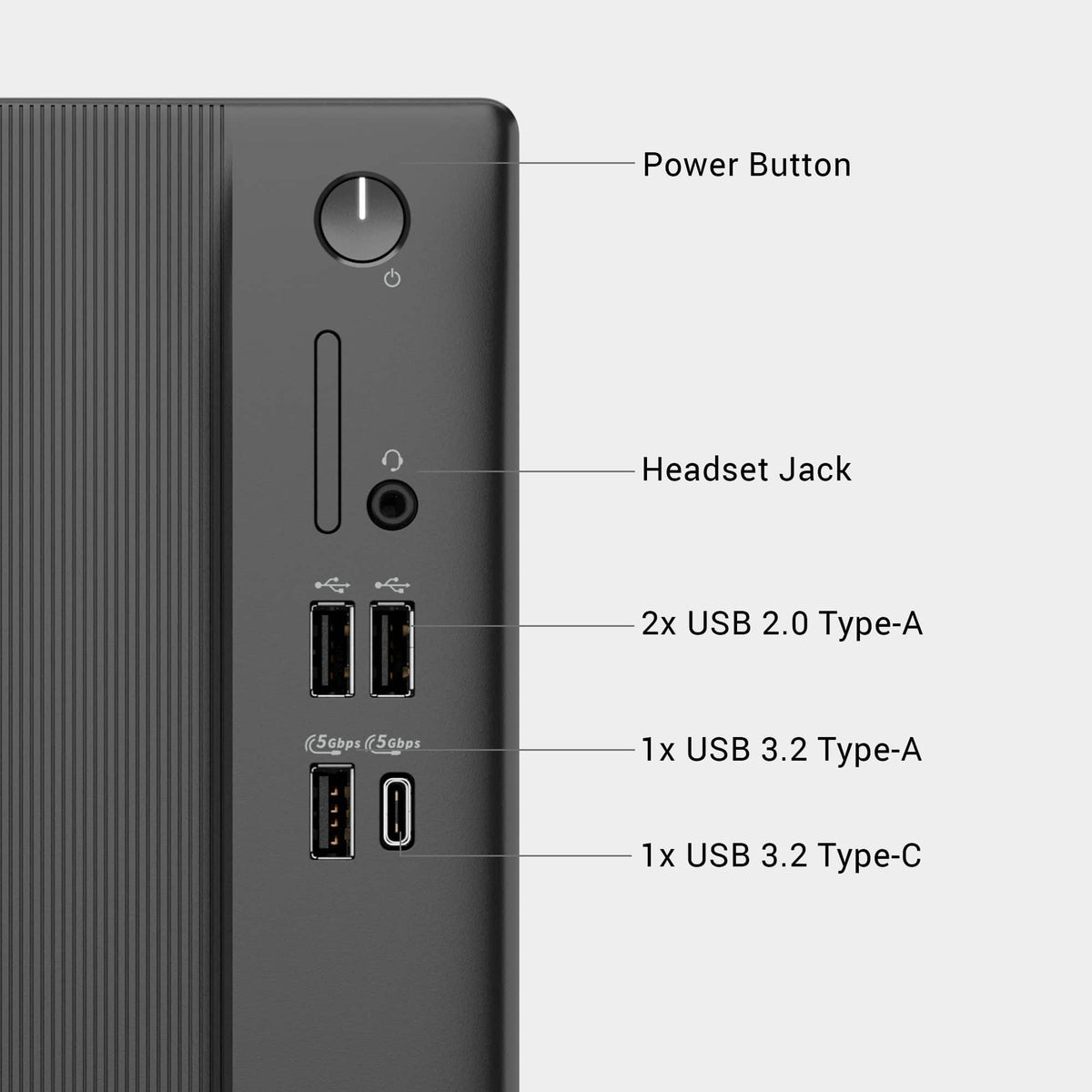 Dell - Desktop - AMD Ryzen 5 150 2025 - 16GB Memory - AMD Radeon 660M - 512GB Storage - Black