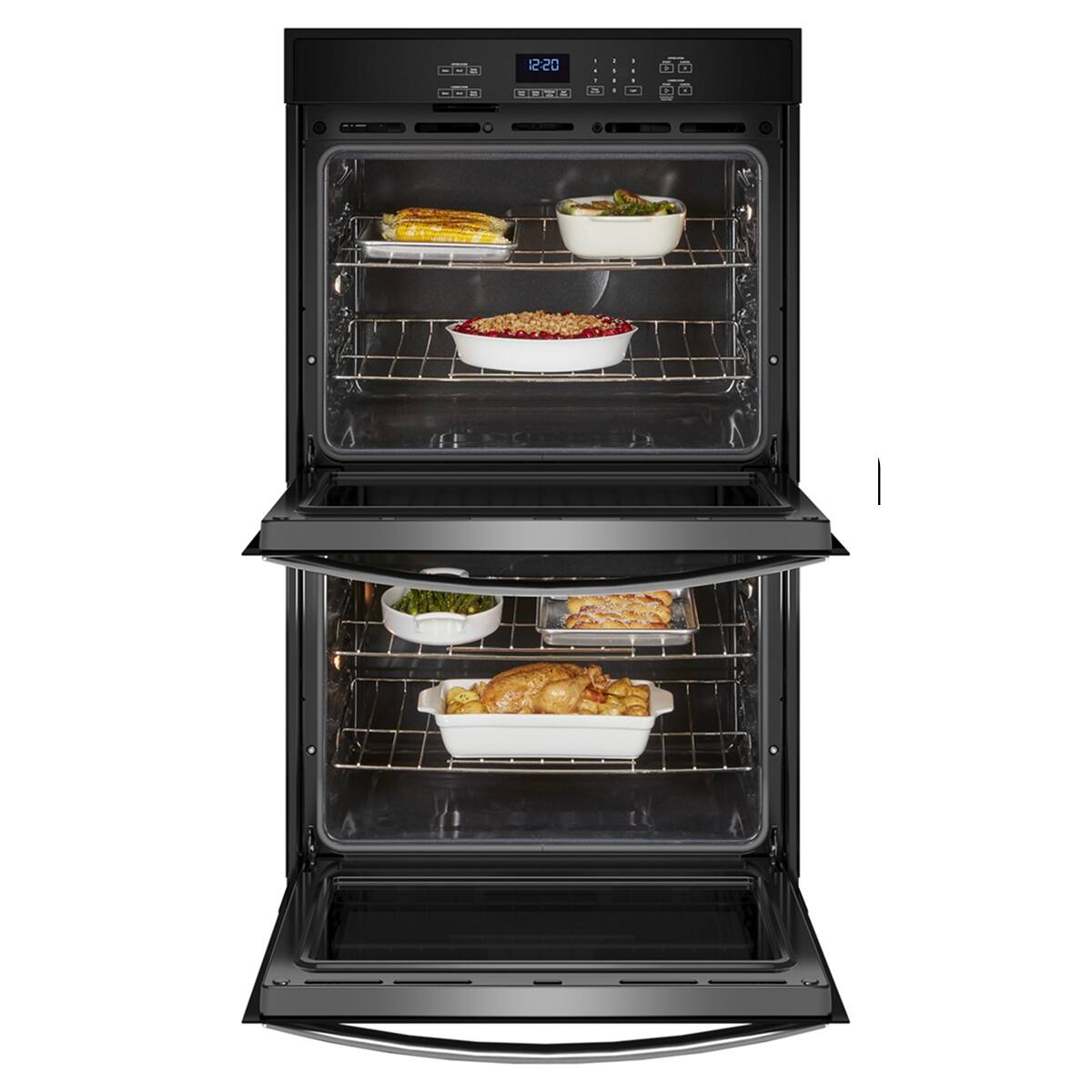 Whirlpool - 10.0 Total Cu. Ft. Double Self-Cleaning Wall Oven - Stainless Steel