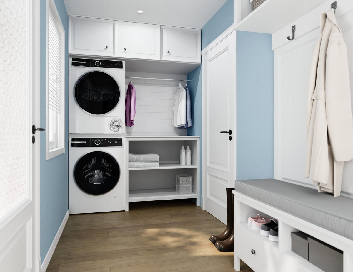 Bosch - 500 Series 2.4 Cu. Ft. High-Efficiency Stackable Smart Front Load Washer with 4D Wash System - White
