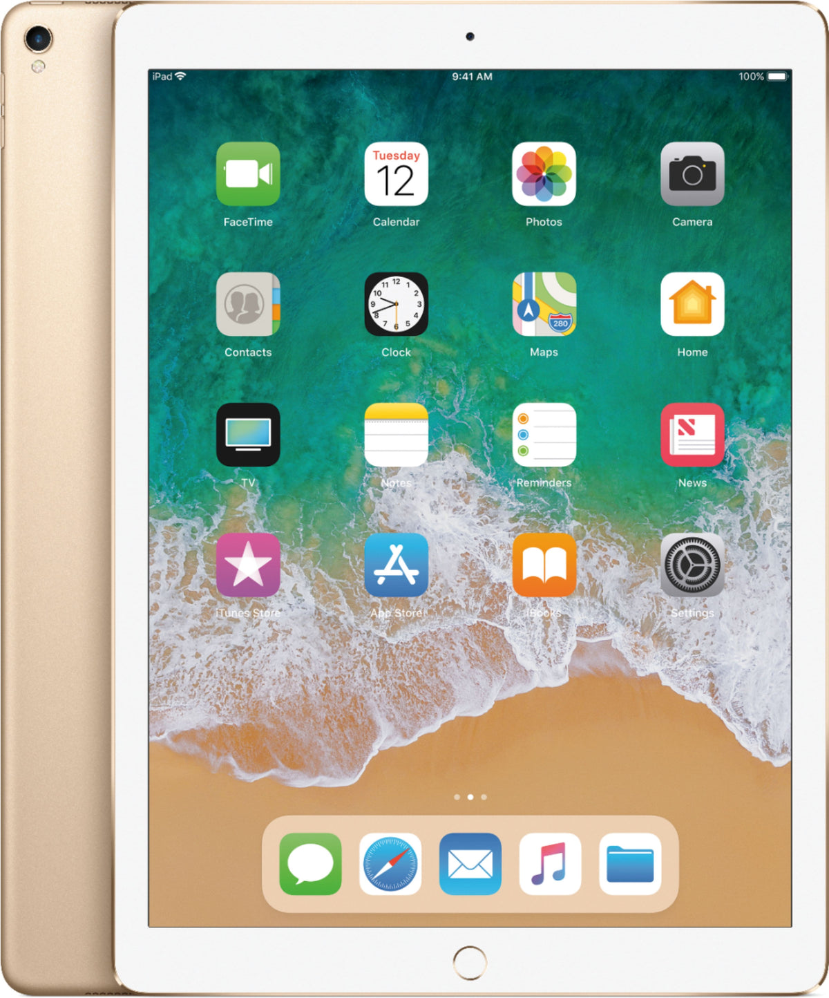 Apple - Geek Squad Certified Refurbished iPad Pro 12.9-inch (2nd generation) with Wi-Fi + Cellular - 512 GB - Gold (Unlocked)