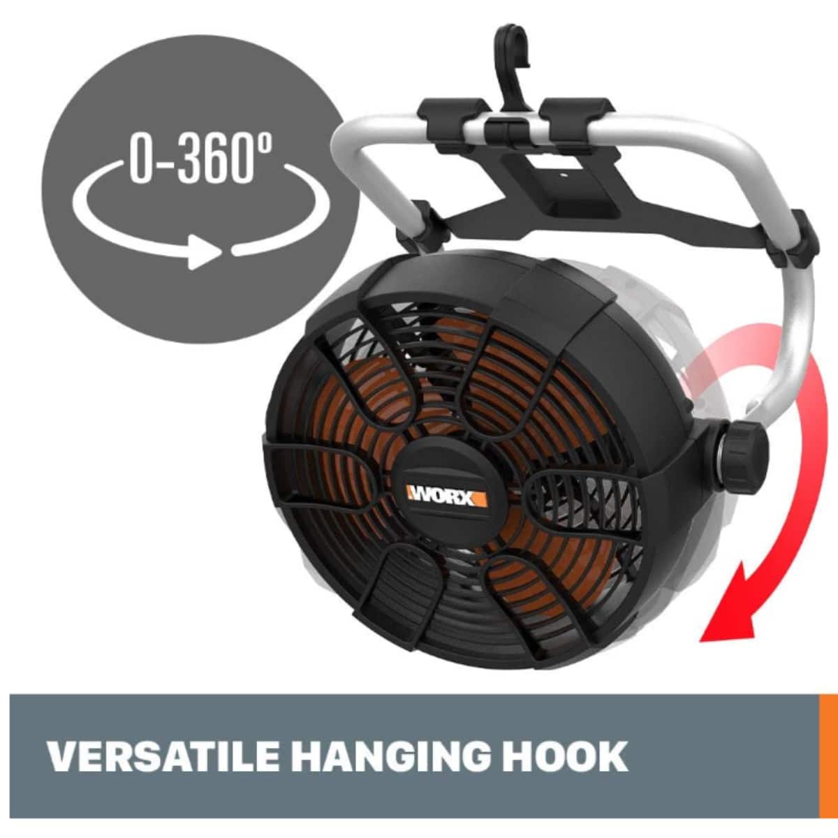 WORX - WX095L.9 20V Power Share Cordless Work Fan-Tool Only - Black