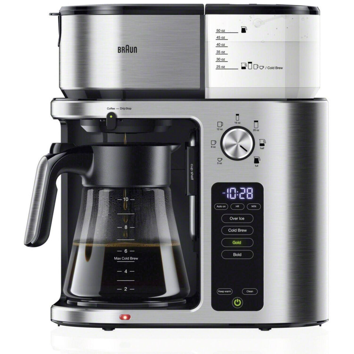 Nespresso - MultiServe KF9270 Drip Coffee Maker - Stainless Steel