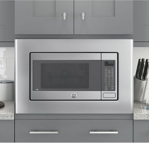 GE - 26.9" Trim Kit for Microwaves - Stainless Steel