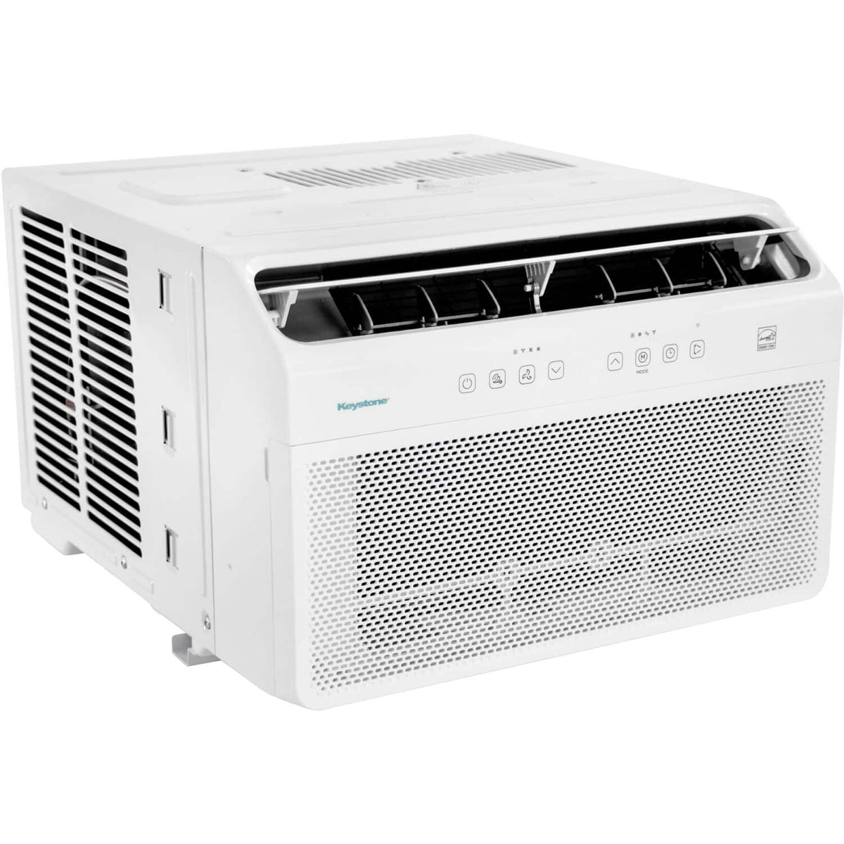 Keystone - 550 Sq. Ft 12,000 BTU Window Mounted Inverter Air Conditioner with 10,000 BTU Supplemental Heat Function - White