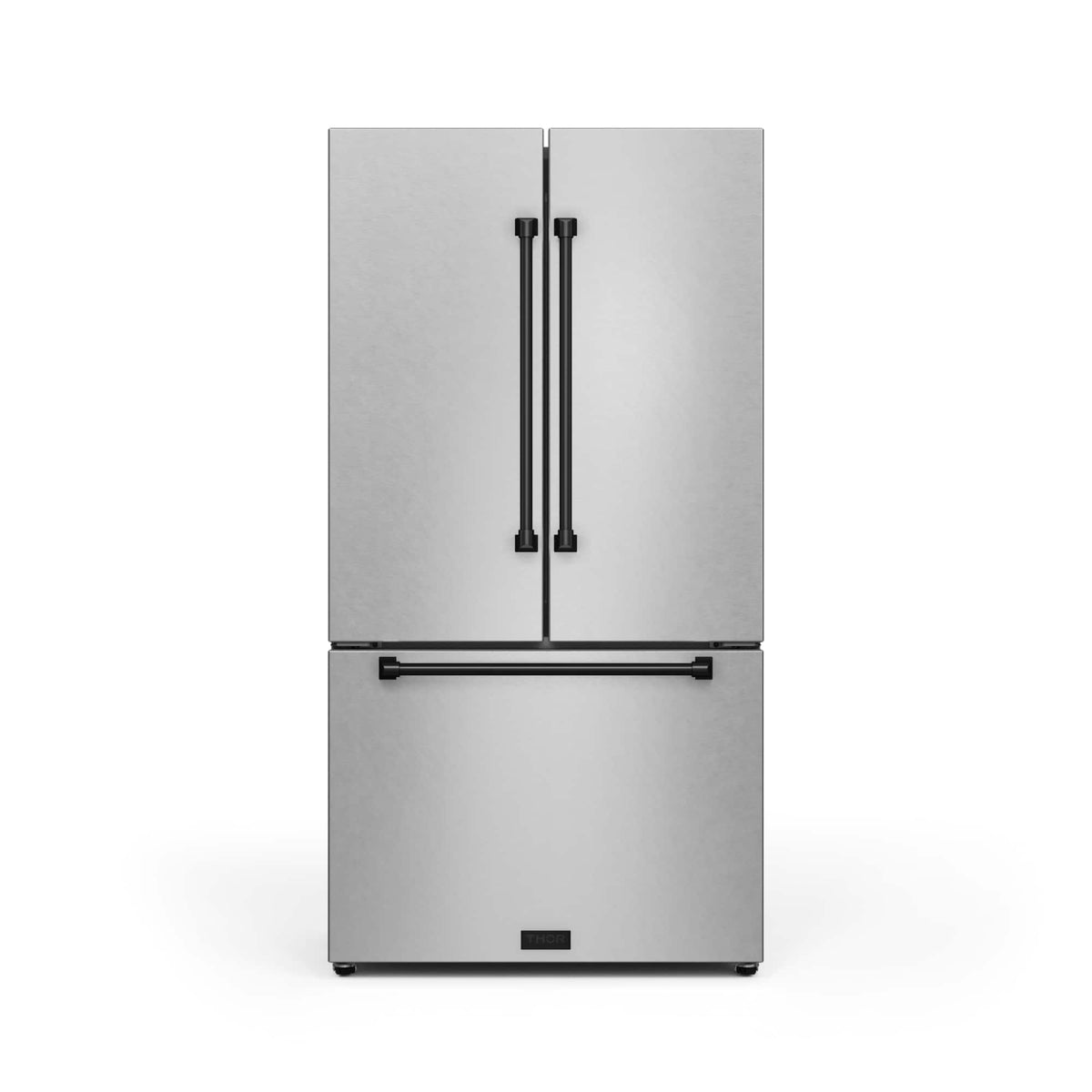 36 in. Wide Gordon Ramsay Series by Thor Kitchen 20.3 Cu. Ft. Counter Depth Refrigerator with Black Hardware - Stainless Steel