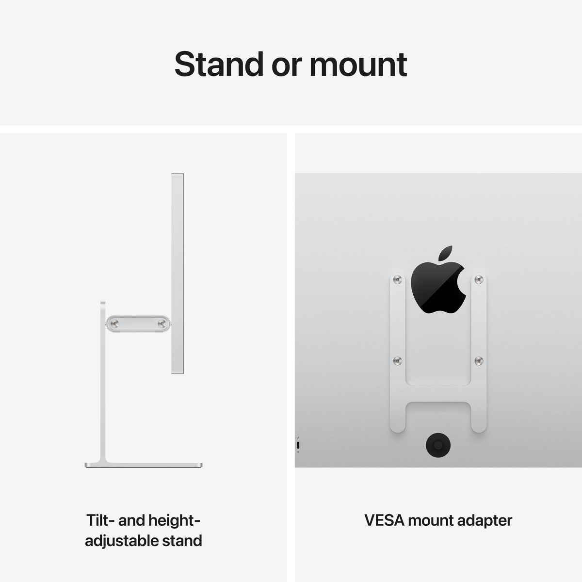 Apple - Studio Display XDR - Nano-texture glass - VESA mount adapter - Silver