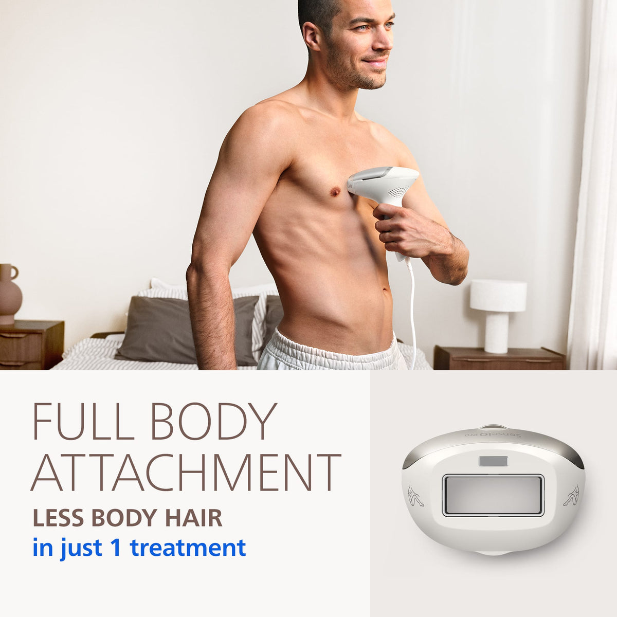 Philips - Lumea 7000 Series IPL Hair Removal Device -with SenseIQ Technology - Silver