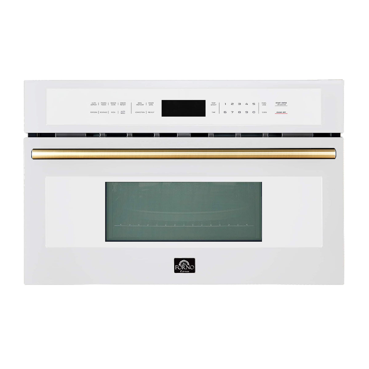 Forno Appliances - Oliena Espresso 1.6 cu. ft. Built-in 1750W Compact Convection Oven and 1000W Microwave Combo with Sensor Cooking - White