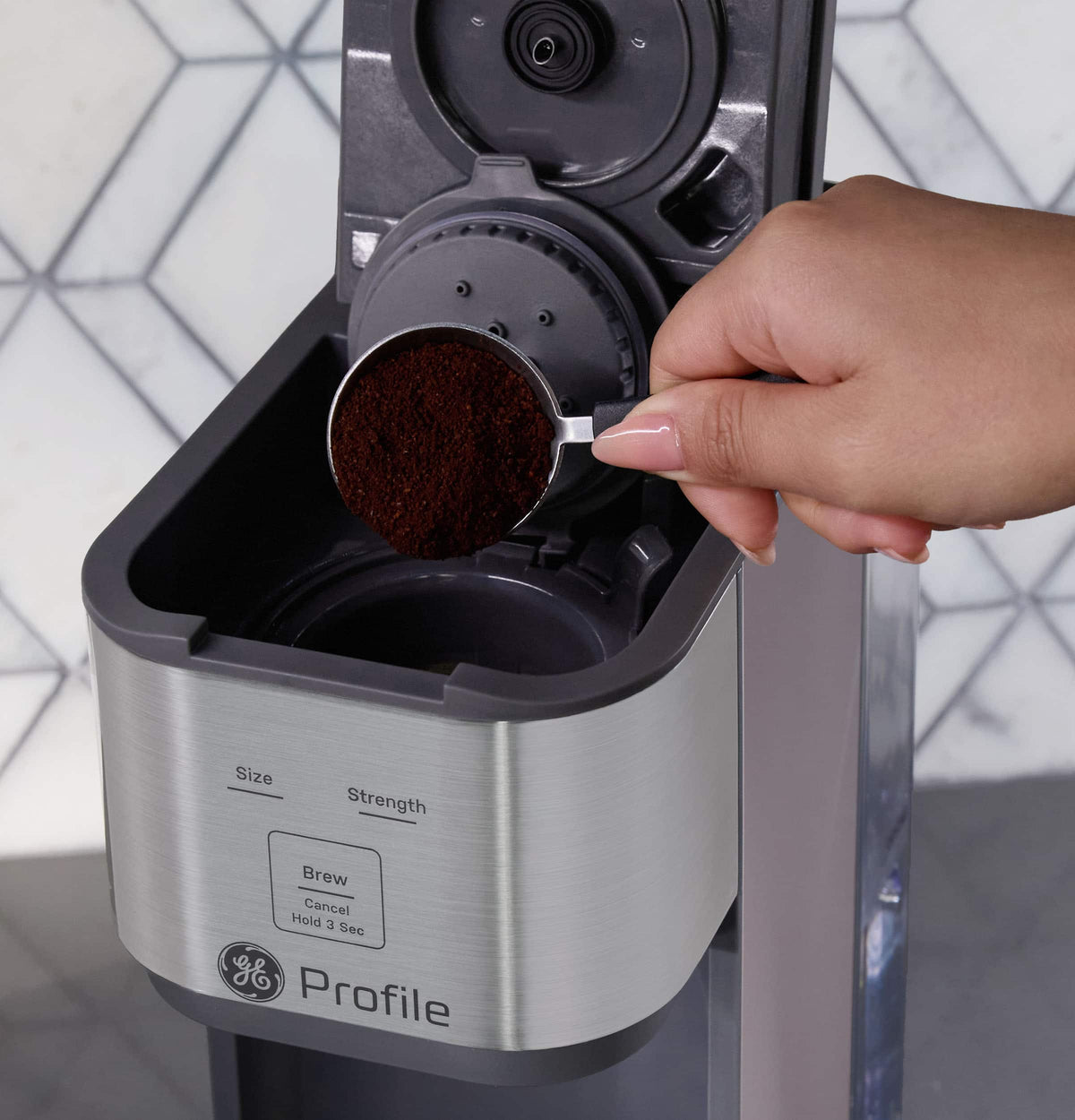GE Profile - Brewpal Single-Serve Coffee Maker - Stainless Steel