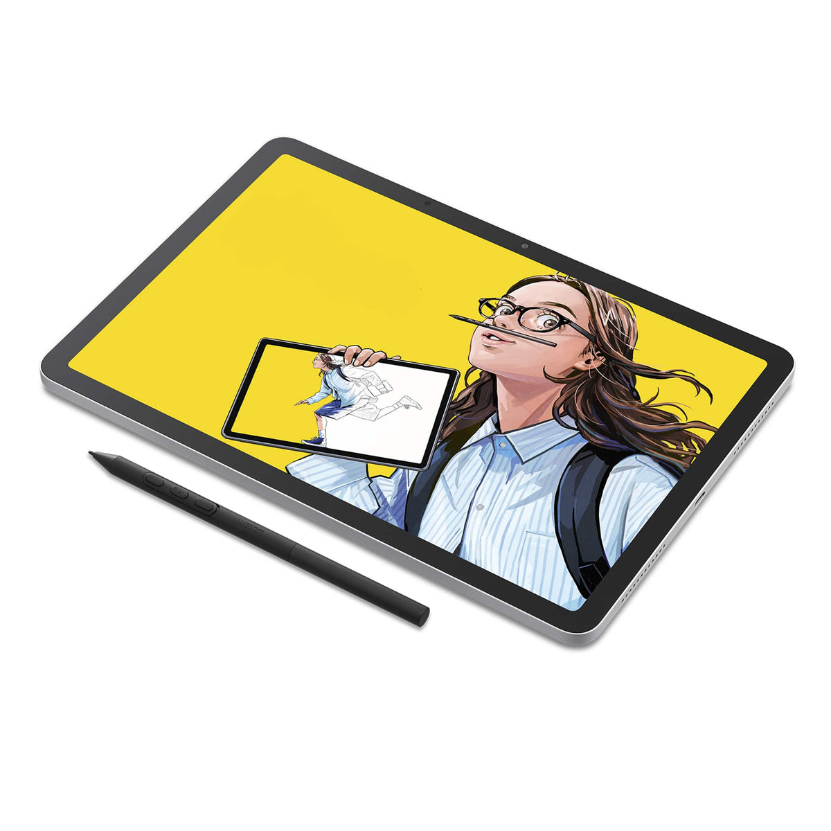Wacom - MovinkPad 11, Android Mobile Drawing Tablet, 11.45" with Battery-Free Slim Pro Pen 3, 8GB RAM/128 GB Storage - Silver