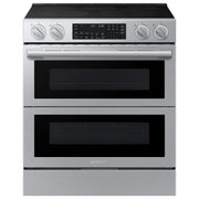 Samsung - Bespoke Smart Slide-In Electric Range with Flex Duo Oven and Dual True Convection - Stainless Steel