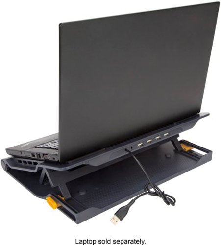 Targus - Chill Mat+ Laptop Cooling System with 4-Port USB Hub - Gray
