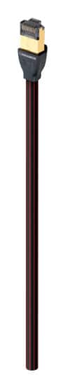 AudioQuest - Cinnamon RJ/E 39.4' Digital Ethernet Cable with RJ45 to RJ45 Connectors - Black/Red Stripes