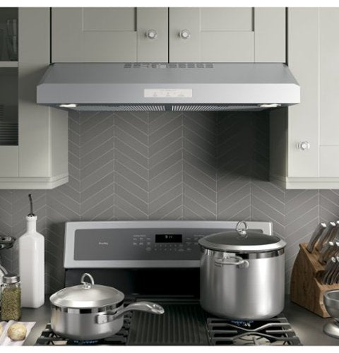 GE Profile - 30 inches - Convertible - Under cabinet Range Hood - Stainless Steel