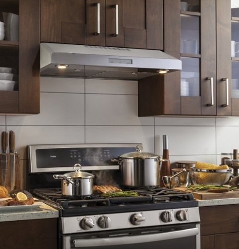 GE Profile - 30 inches - Convertible - Under cabinet Range Hood - Stainless Steel