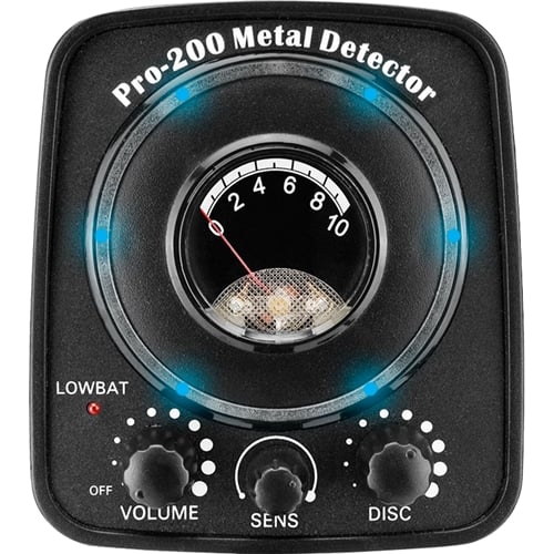 Barska - Pro-200 Metal Detector Field Kit with LED Indicator, Headphone, Shovel, and Soft Case - Black