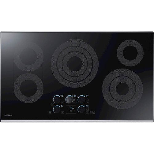 Samsung - 36" Electric Cooktop with WiFi and Rapid Boil - Stainless Steel
