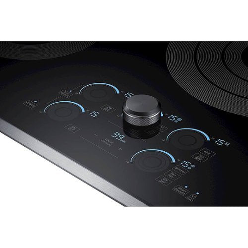 Samsung - 36" Electric Cooktop with WiFi and Rapid Boil - Stainless Steel