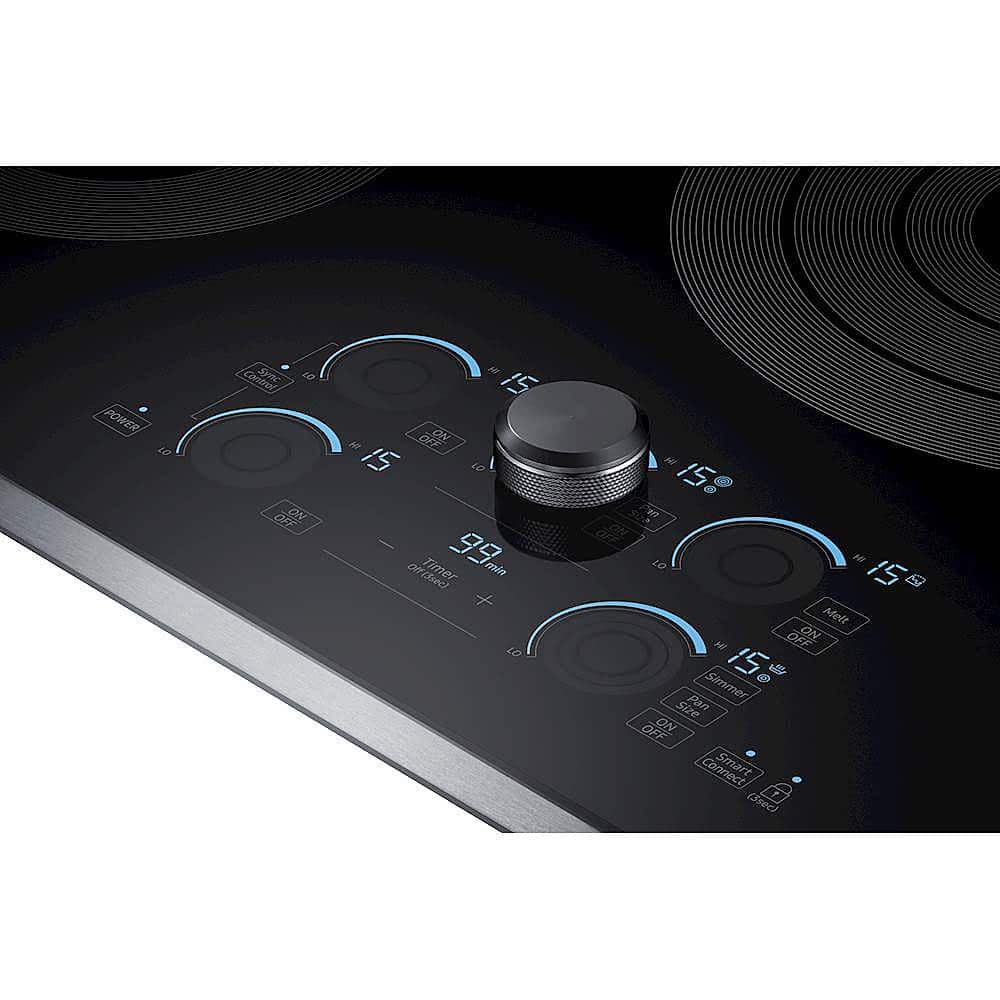 Samsung - 36" Electric Cooktop with WiFi and Rapid Boil - Stainless Steel