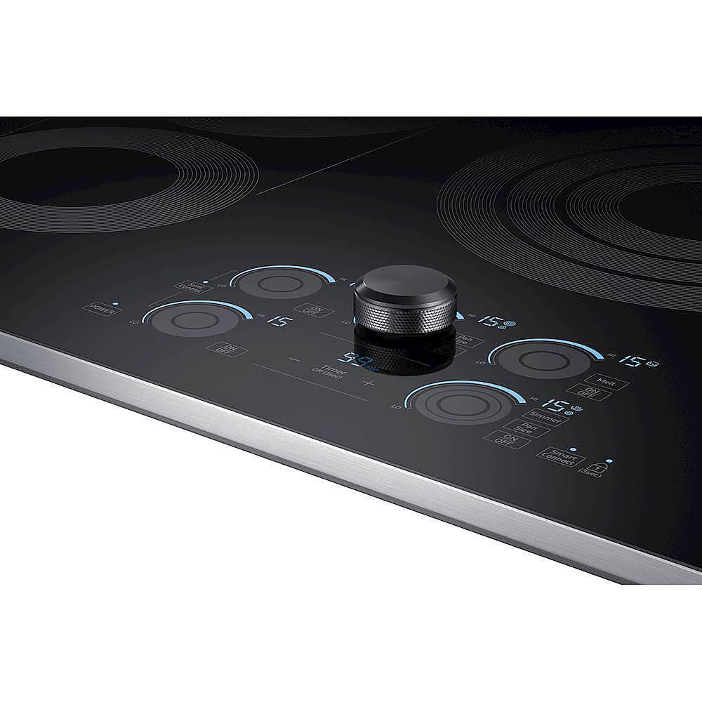 Samsung - 36" Electric Cooktop with WiFi and Rapid Boil - Stainless Steel
