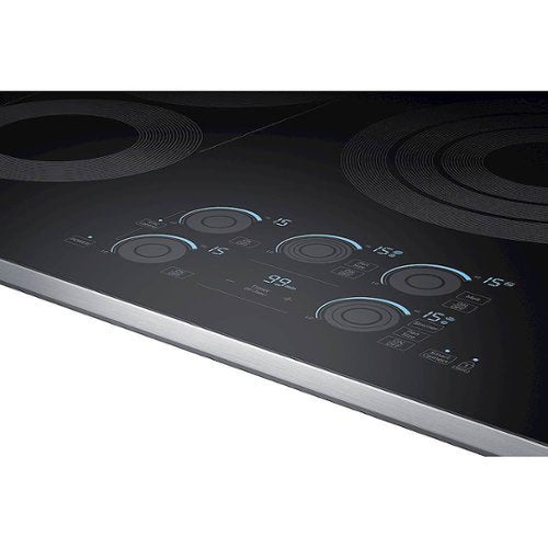 Samsung - 36" Electric Cooktop with WiFi and Rapid Boil - Stainless Steel