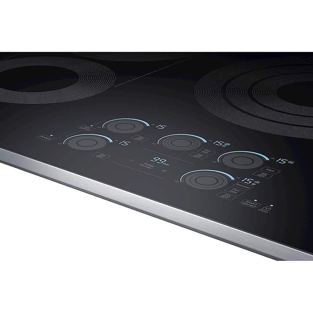 Samsung - 36" Electric Cooktop with WiFi and Rapid Boil - Stainless Steel