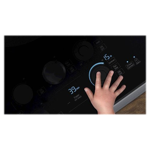 Samsung - 36" Electric Cooktop with WiFi and Rapid Boil - Stainless Steel