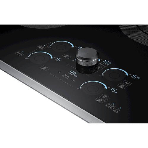 Samsung - 30" Electric Cooktop with WiFi and Rapid Boil - Stainless Steel