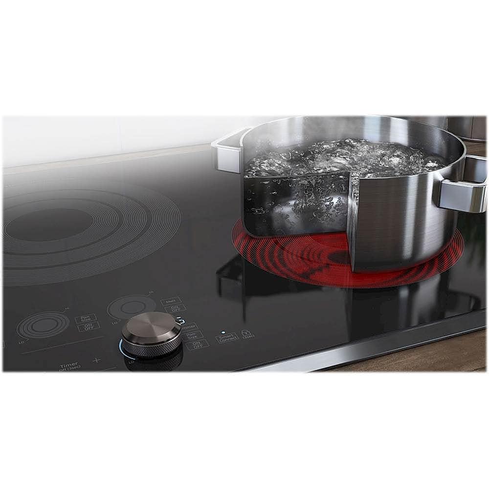 Samsung - 30" Electric Cooktop with WiFi and Rapid Boil - Stainless Steel