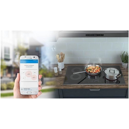 Samsung - 30" Electric Cooktop with WiFi and Rapid Boil - Stainless Steel