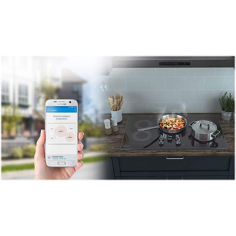 Samsung - 30" Electric Cooktop with WiFi - Stainless Steel