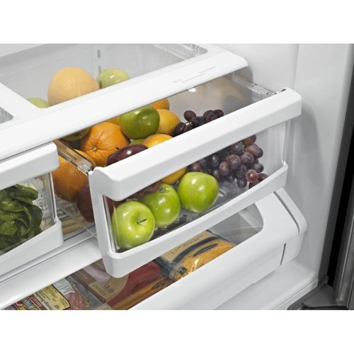 Maytag - 30 in. Wide 19 cu. ft. Bottom-Freezer Refrigerator with Humidity-Controlled FreshLock Crispers - Stainless Steel
