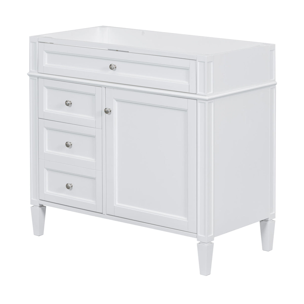 Bathroom Vanity With 2 Drawers And Tip-Out Drawer, Storage Cabinet