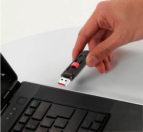 SANDISK - Cruzer Glide 128GB USB 2.0 Flash Drive - Black