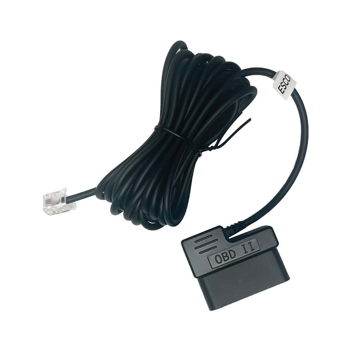 OBDII to RJ11 Cable, 9.8 feet Power Cord for Escort Radar Detectors - Black
