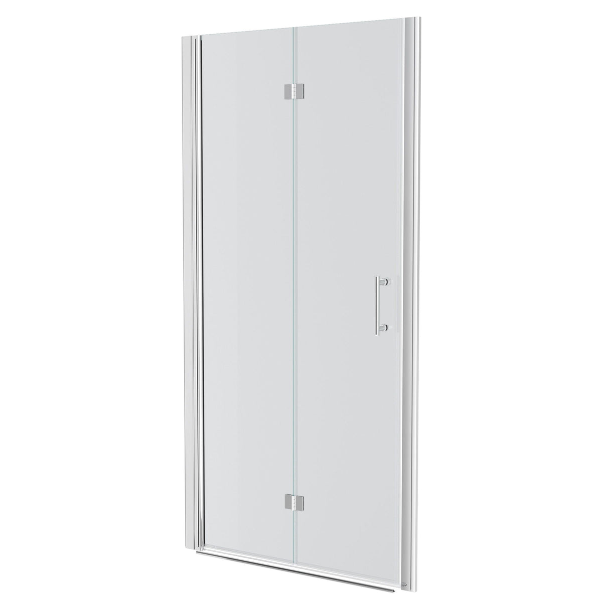 Fold Frameless Shower Door With Tempered Glass