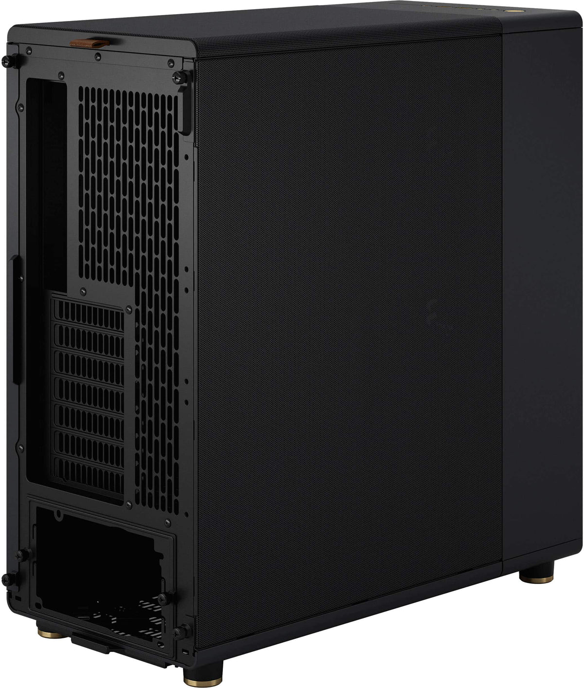 Fractal Design - North Charcoal Black with Walnut Front and Mesh Side Panel Mid-Tower PC Case - Black