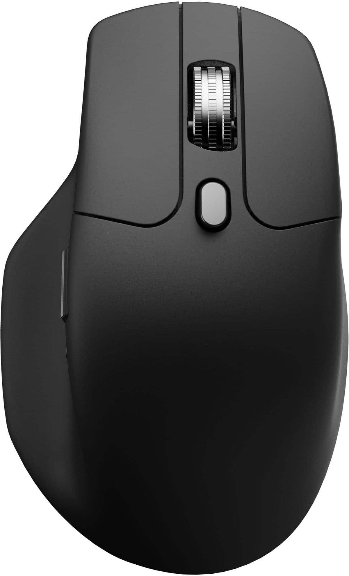 Keychron - M6 Ergonomic Wired & Wireless Laser Mouse w/ Macro Button & Fast-Scrolling Metal Wheel, For Windows PC & Mac - Wired - Black