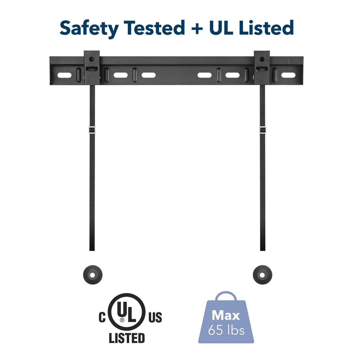 Insignia™ - Fixed TV Wall Mount for Most 19-55" TVs, Up to 65 lbs - Black