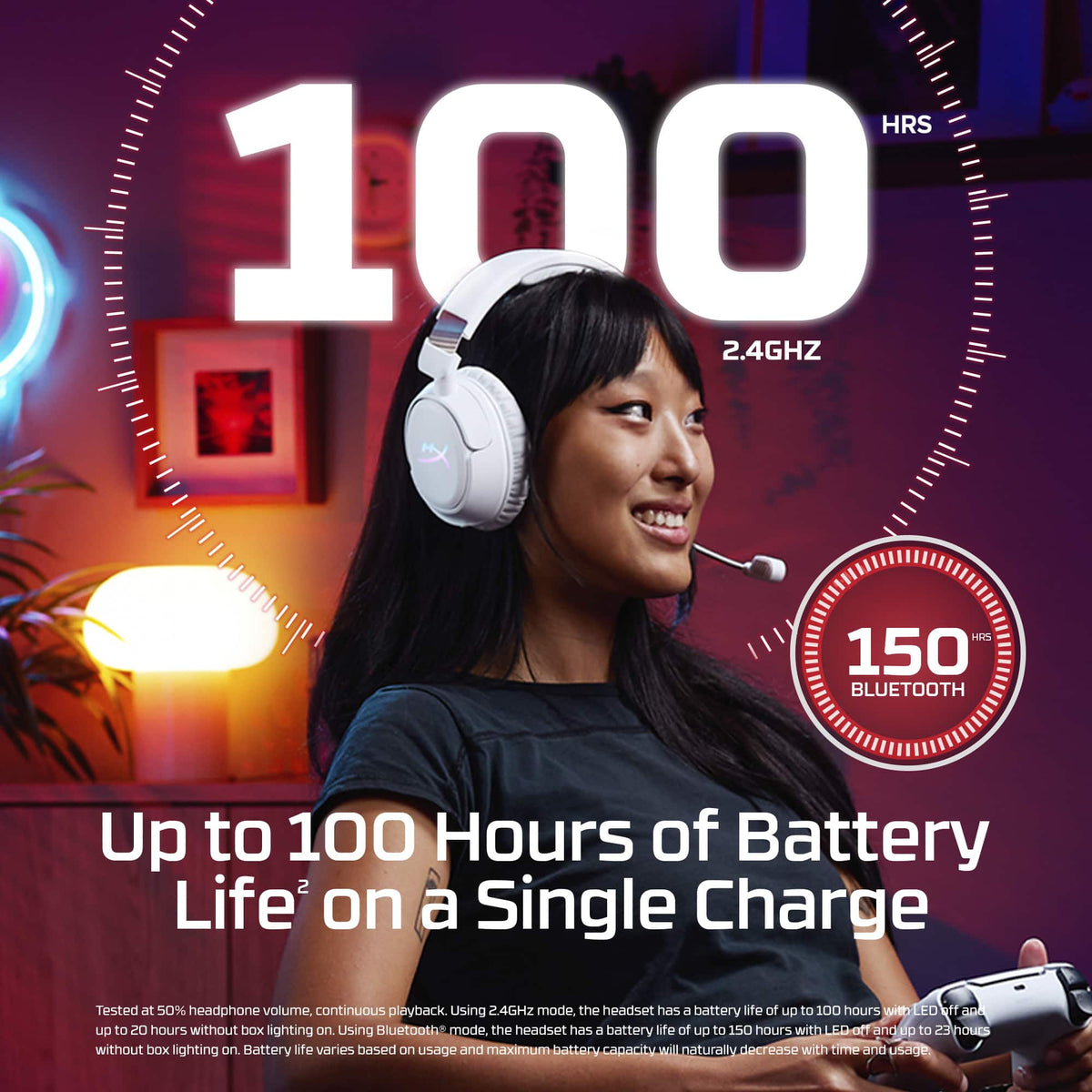 HyperX - Cloud Flight 2 Wireless Gaming Headset for PC, PS5, PS4, Nintendo Switch, Mac, Mobile, and Bluetooth - Black