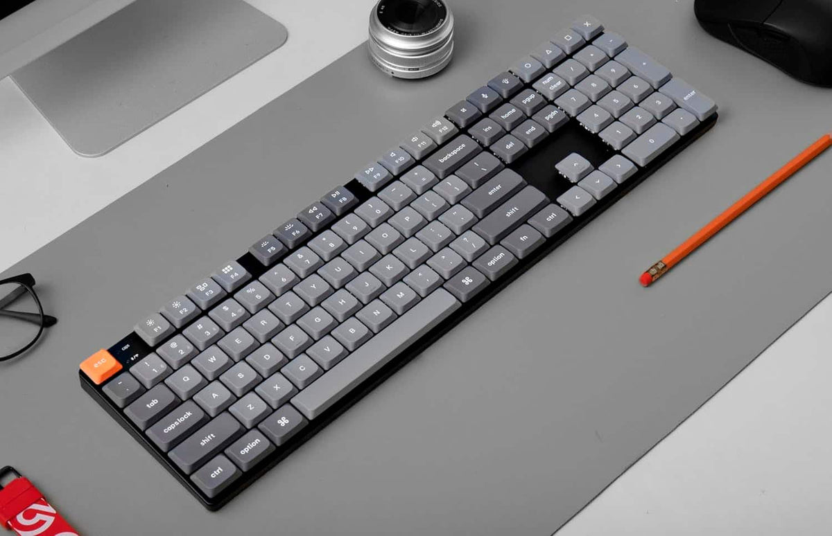 Keychron - K5 Max 100% Custom Wireless RGB Mechanical Keyboard with Programmable QMK/VIA Hot-Swappable Red Switch - Black