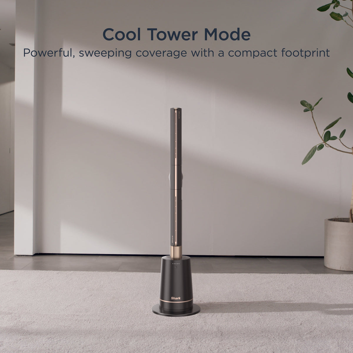 Shark - TurboBlade Ultra-powerful Bladeless Tower Fan - Charcoal