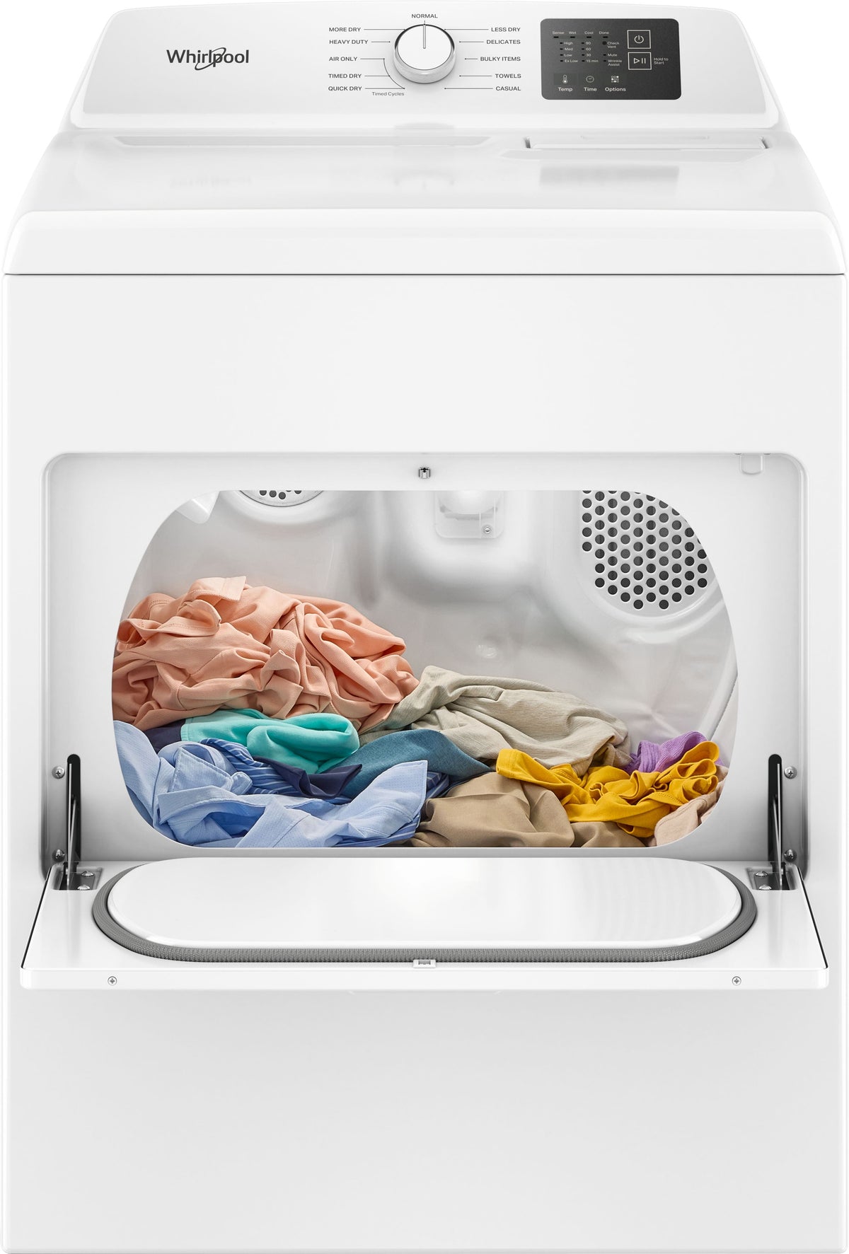 Whirlpool - 7.0 Cu. Ft. Electric Dryer with Adaptive Dry and Top Venting - White