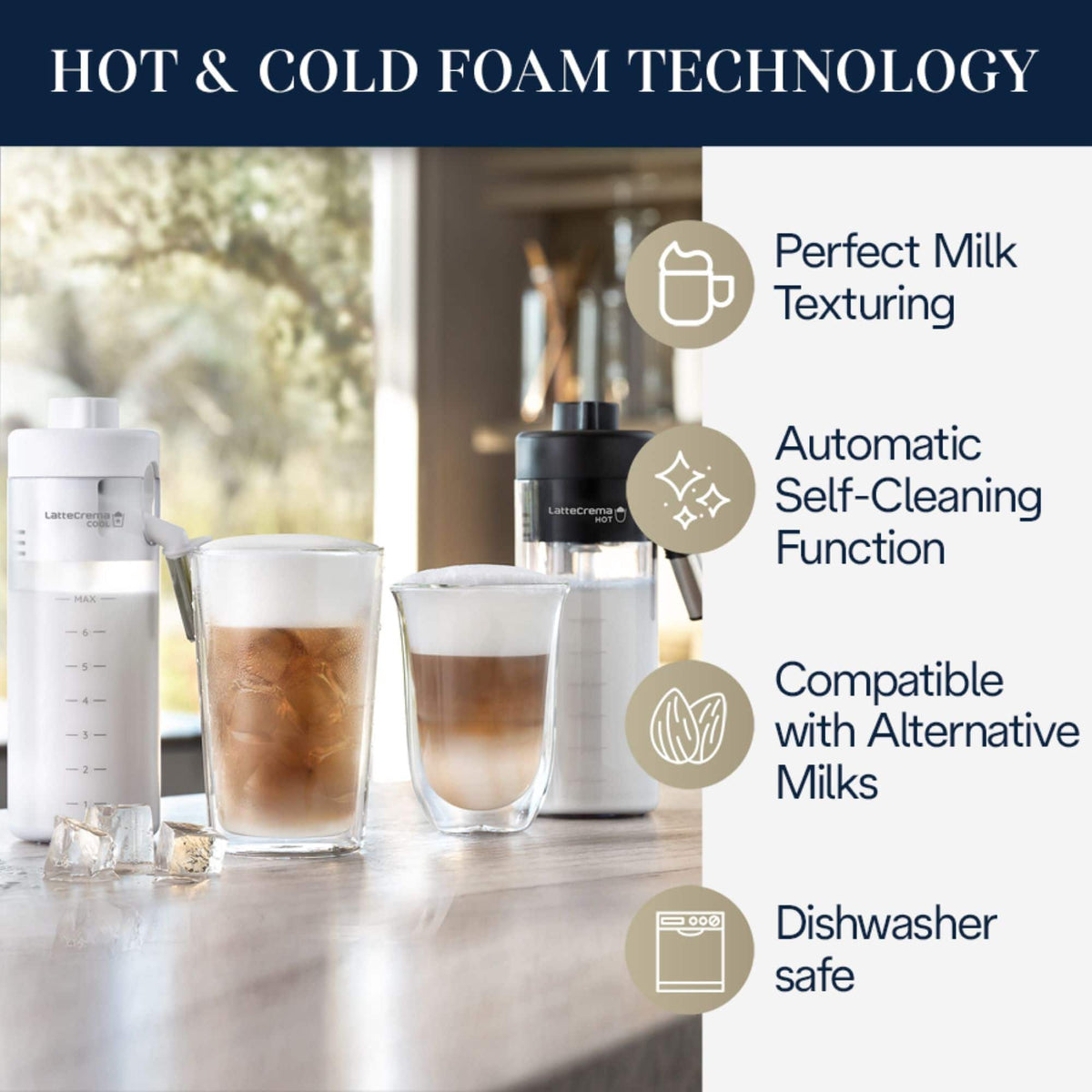 De'Longhi - Eletta Explore Fully Automatic Espresso Machine with Cold Brew - Silver
