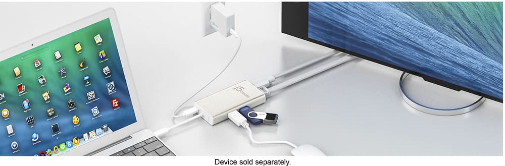 j5create - USB-C Multi-Adapter - HDMI/Ethernet/USB 3.1 HUB/PD 3.0 - Champagne Metallic