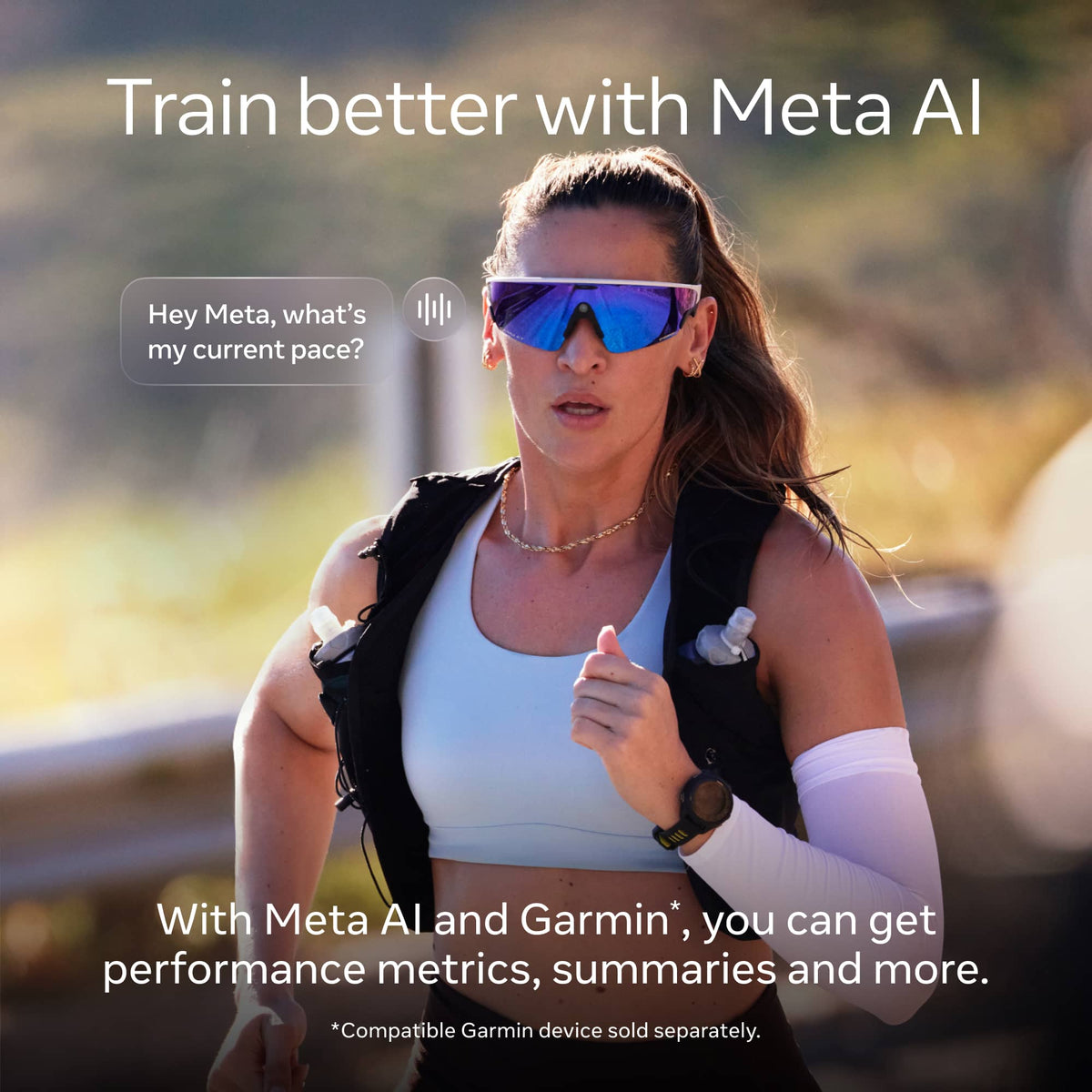 Oakley Meta - Vanguard with Meta AI, Audio, Photo, Video Compatibility - Prizm Sapphire lenses - White