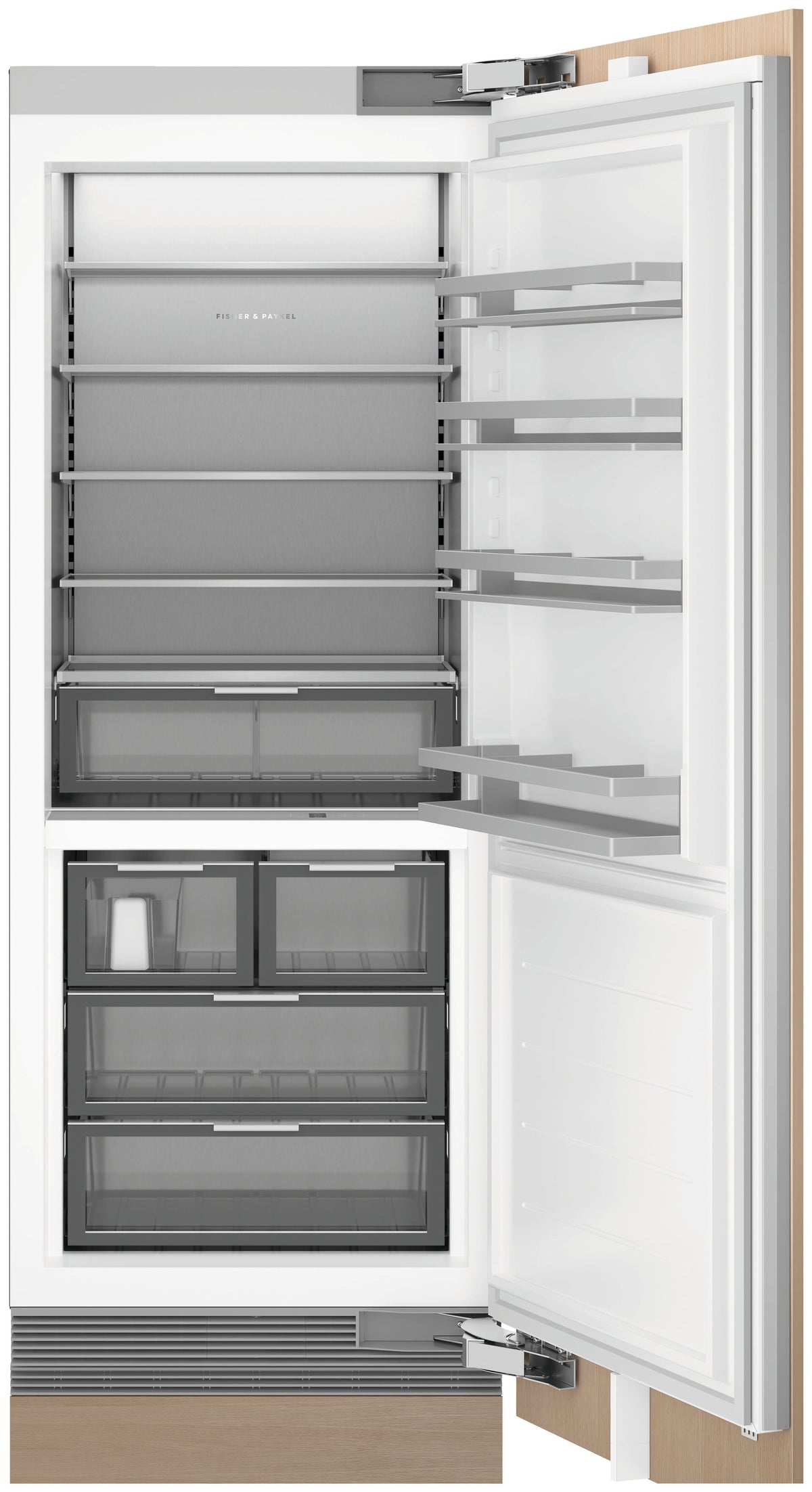 Fisher & Paykel - 15.6 cu ft 30 in Panel Ready Column Freezer Ice Only RH - Custom Panel Ready
