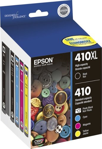 Epson - 410/410XL 5-Pack High-Yield and Standard Capacity Ink Cartridges - Black/Photo Black/Cyan/Magenta/Yellow